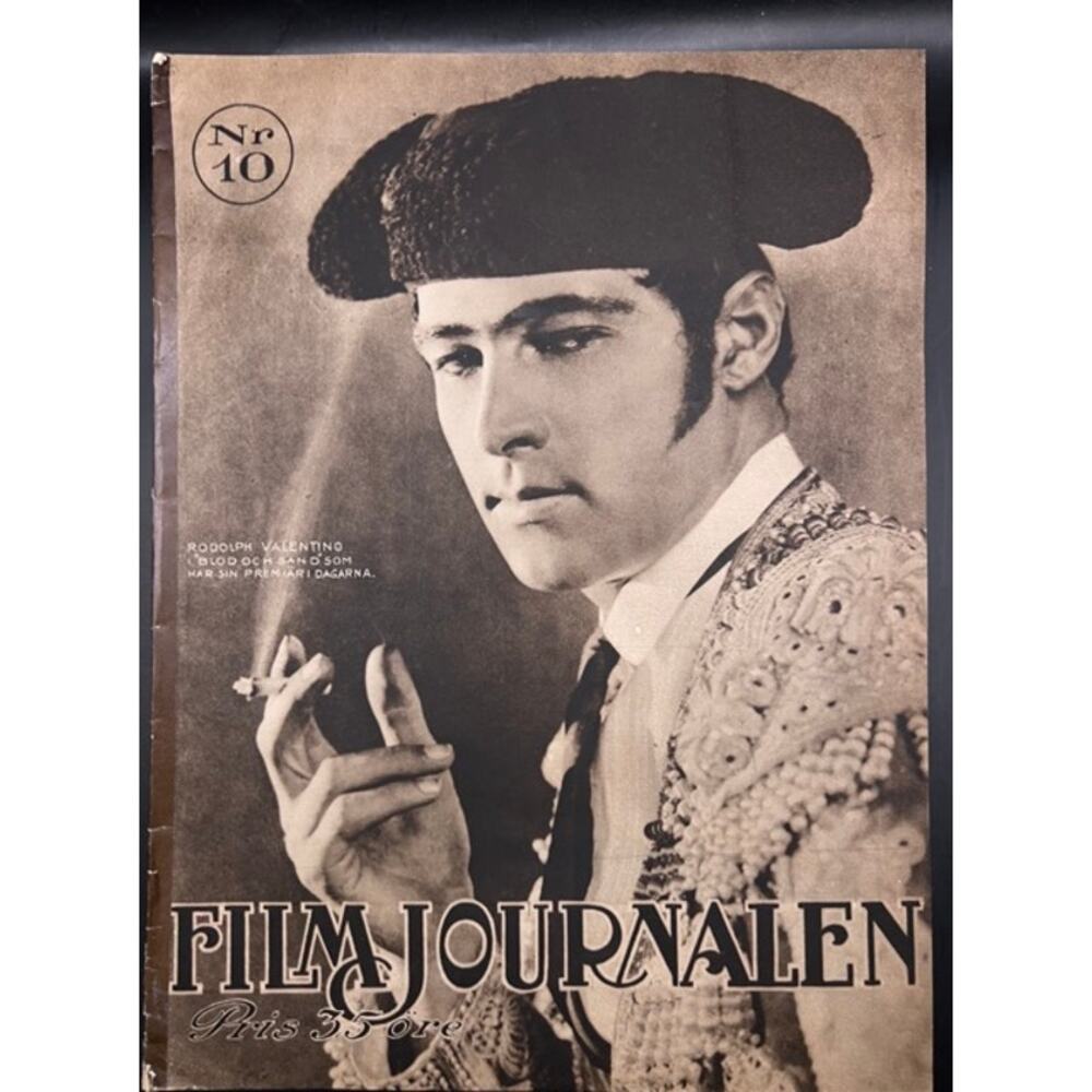 Rare 1923 Swedish Film Journalen Rudolph Valentino Magazine Swanson, Naldi